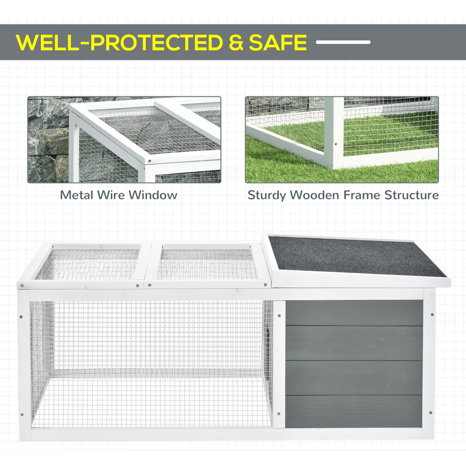 Picture of Indoor and Outdoor Small Animal Cage Hutch