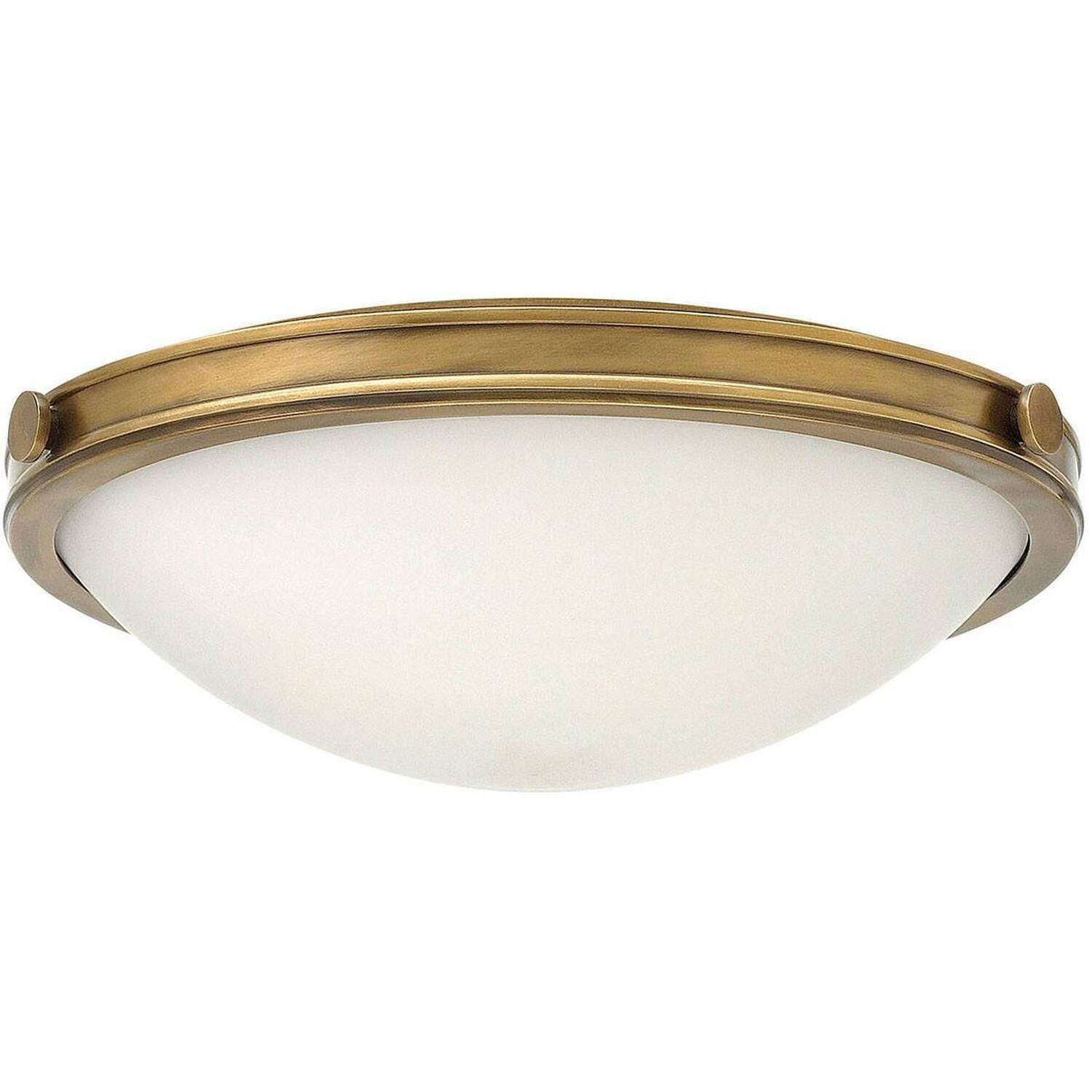 Collier 3 Light Medium Ceiling Flush Light Brass, E27 - Brass