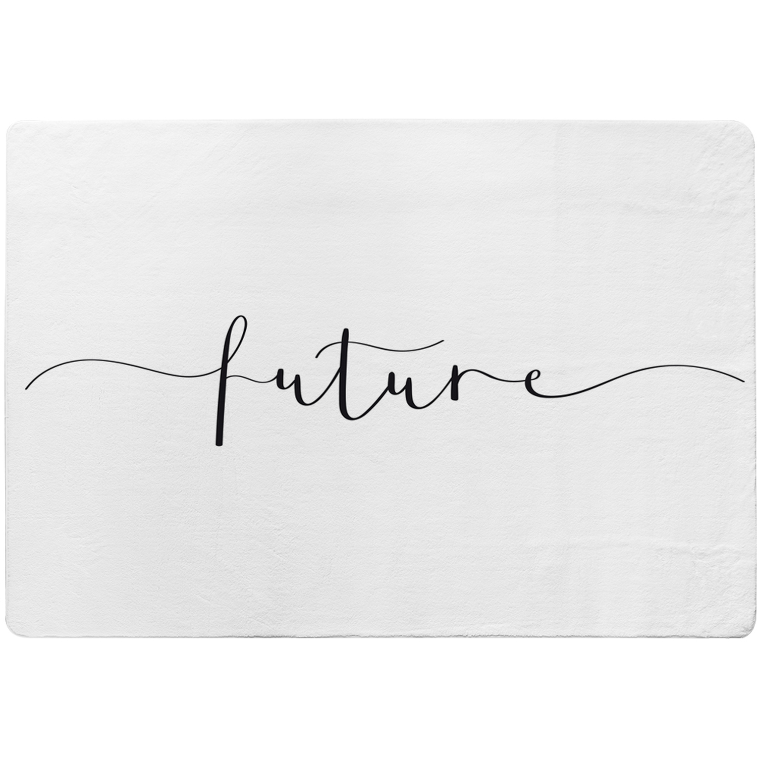 Text Future Designer Rug - White / 150cm thumbnail