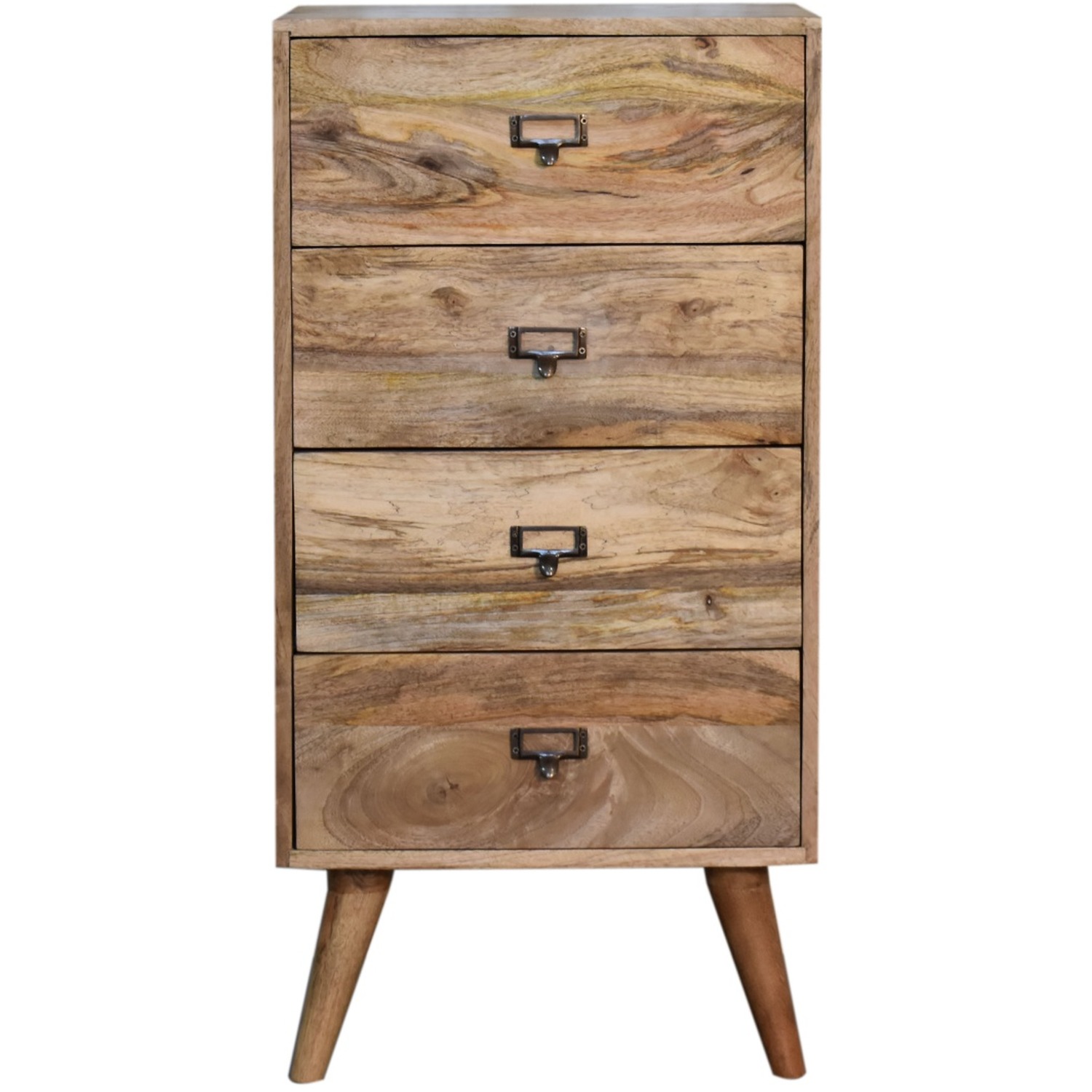 KDMK - 4 Drawer Mango Wood Filing Cabinet - Orange thumbnail
