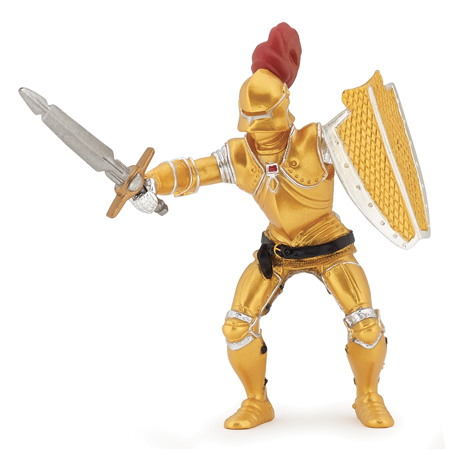 Image of PAPO Fantasy World Knight in Gold Armour Toy Figure - Yellow