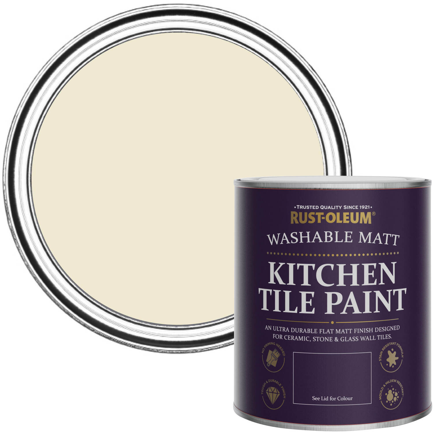 Rust-Oleum Kitchen Tile Paint Matt - Quarry Lime 750ml -  beige