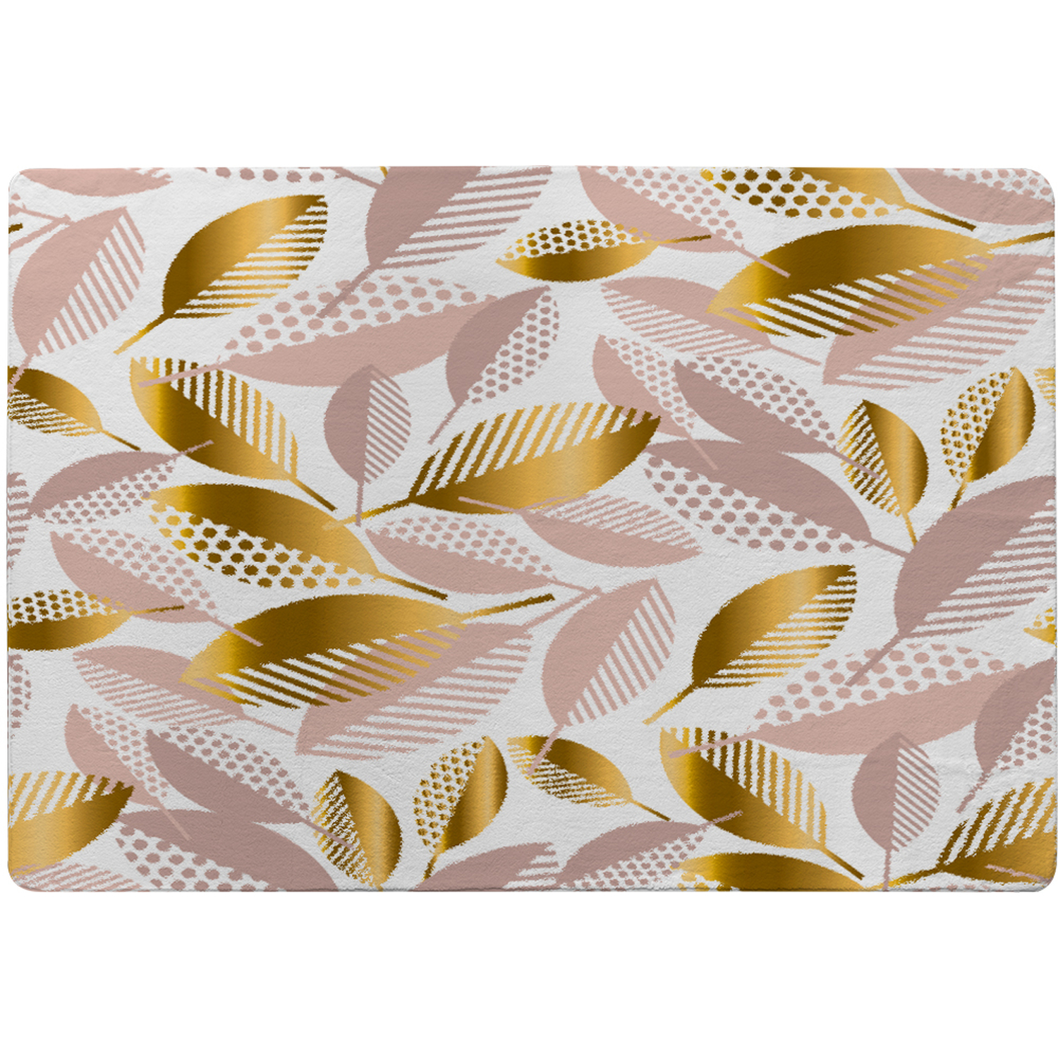 Pastel Rose And Gold Autumn Rug - Gold / 150cm thumbnail