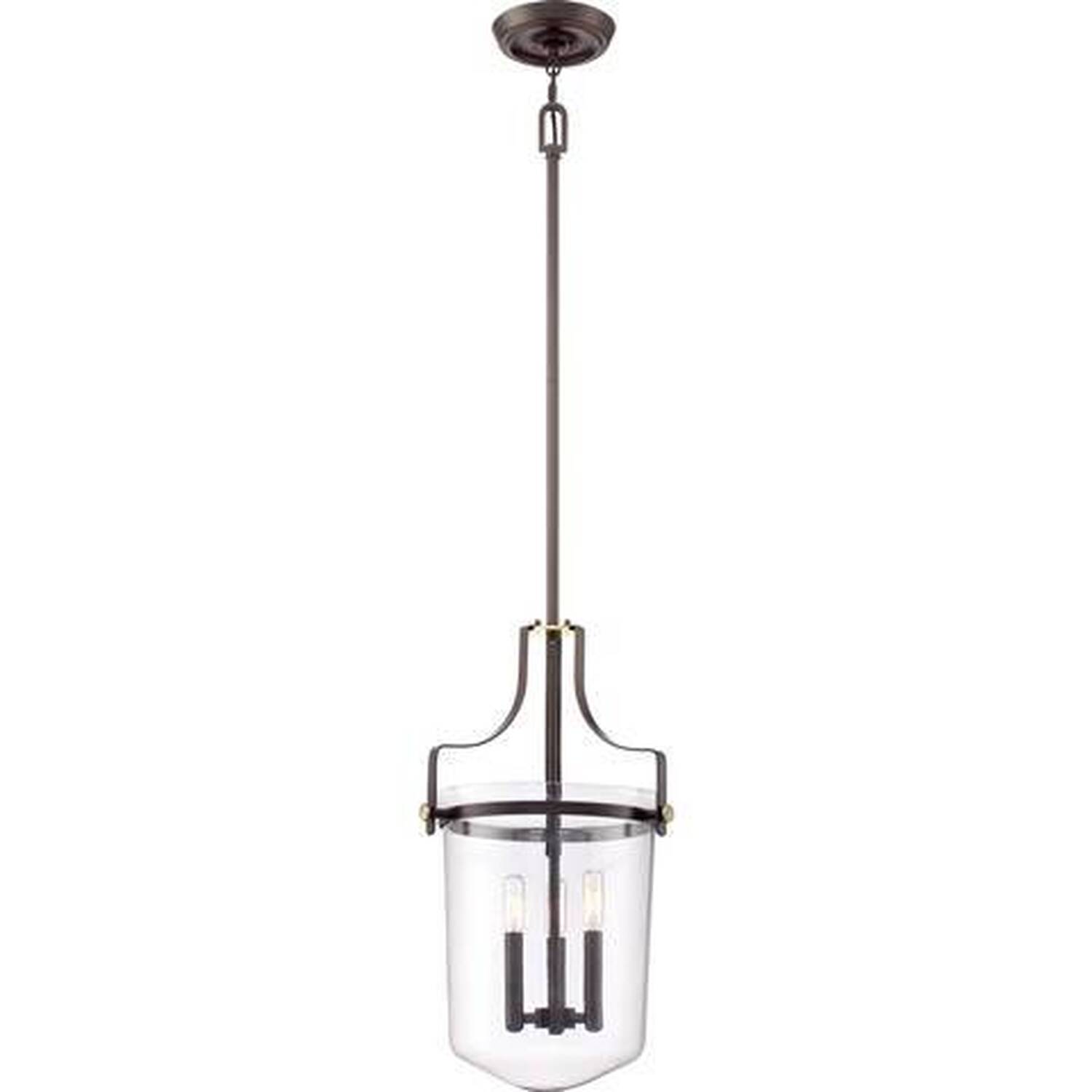Penn Station 3 Light Ceiling Pendant Western Bronze, E14 - Western Bronze