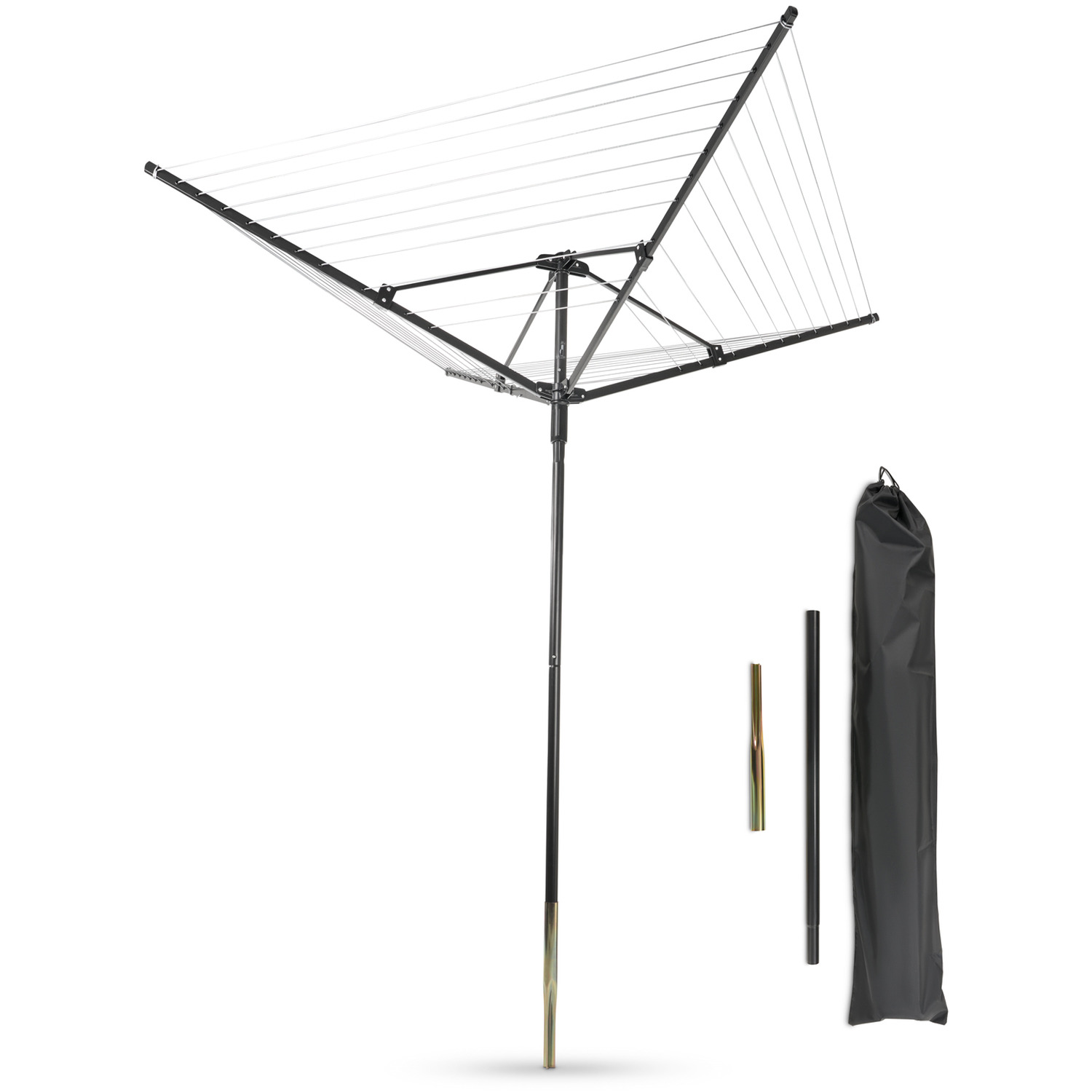 Image of Rotating Outdoor Washing Line - Grey