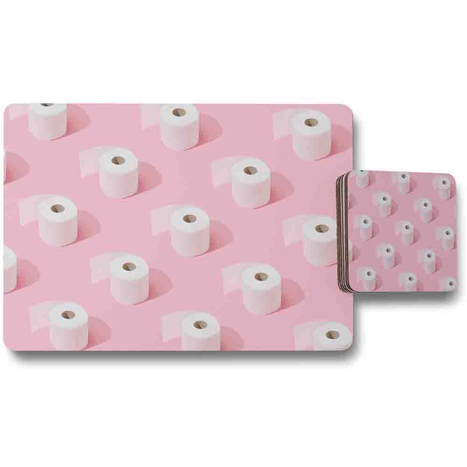 Image of Toilet Rolls Placemat Coaster Set -&hellip;