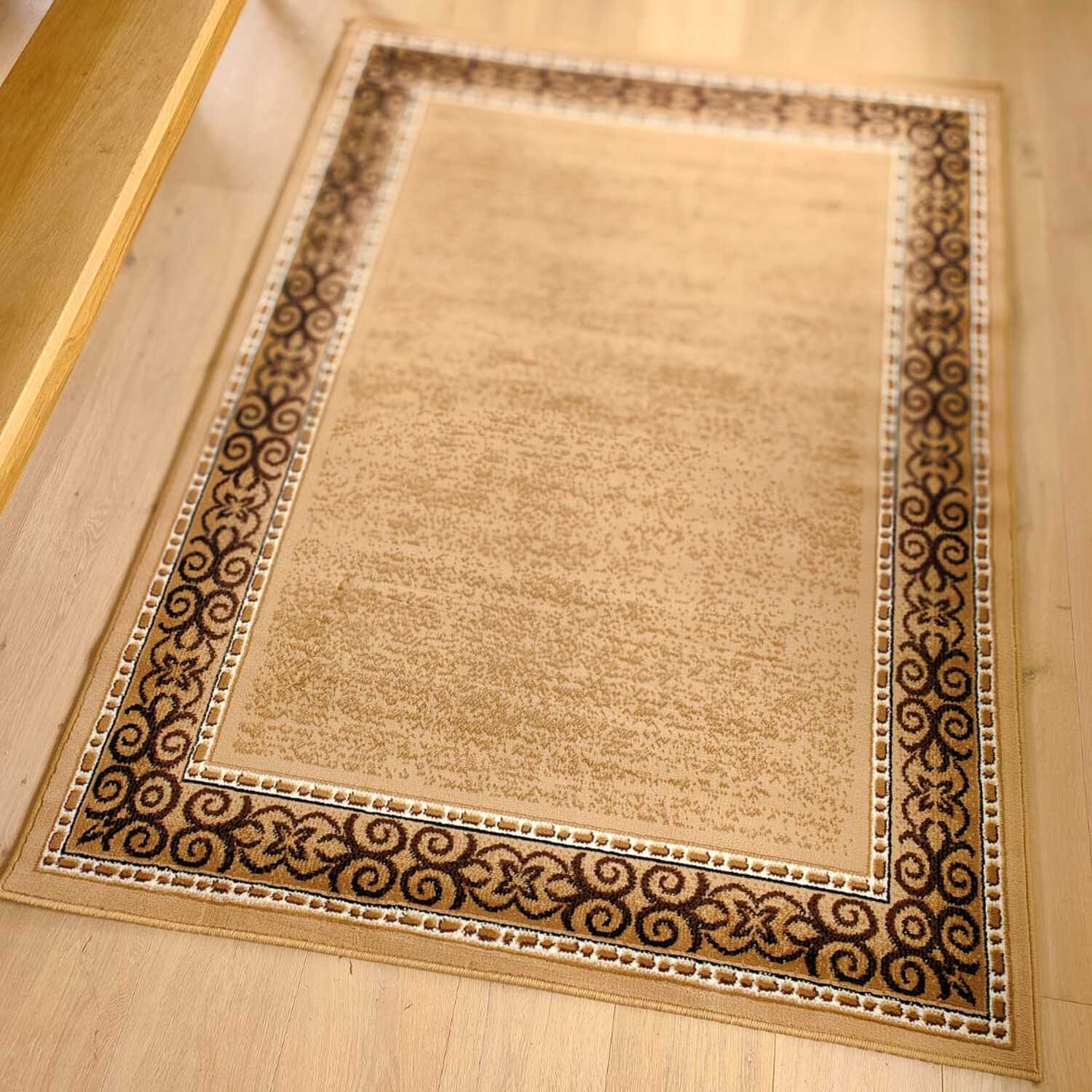The Rug Wholesaler - Berber High Quality Traditional Bordered Area Rug - Trend - Berber / 3kg thumbnail