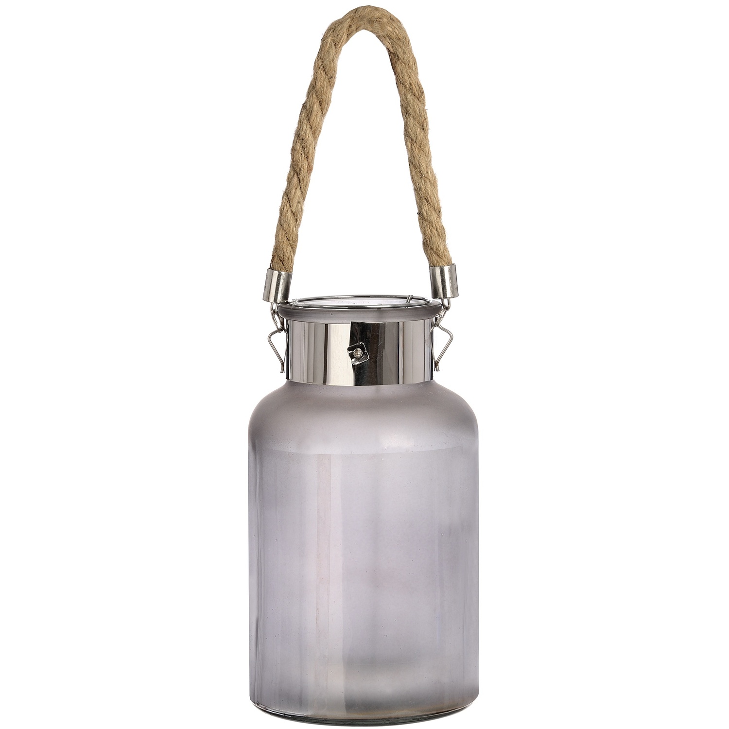 Image of Frosted Glass Lantern with Rope Detail&hellip;