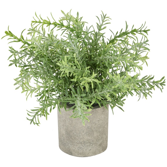 Rosemary Plant In Stone Effect Pot Faux Plant Fresh Accent