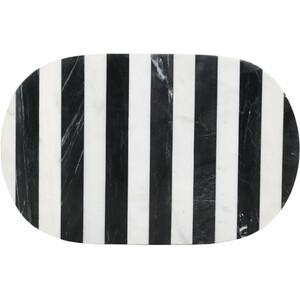 Striped Marble Oval Serving Board