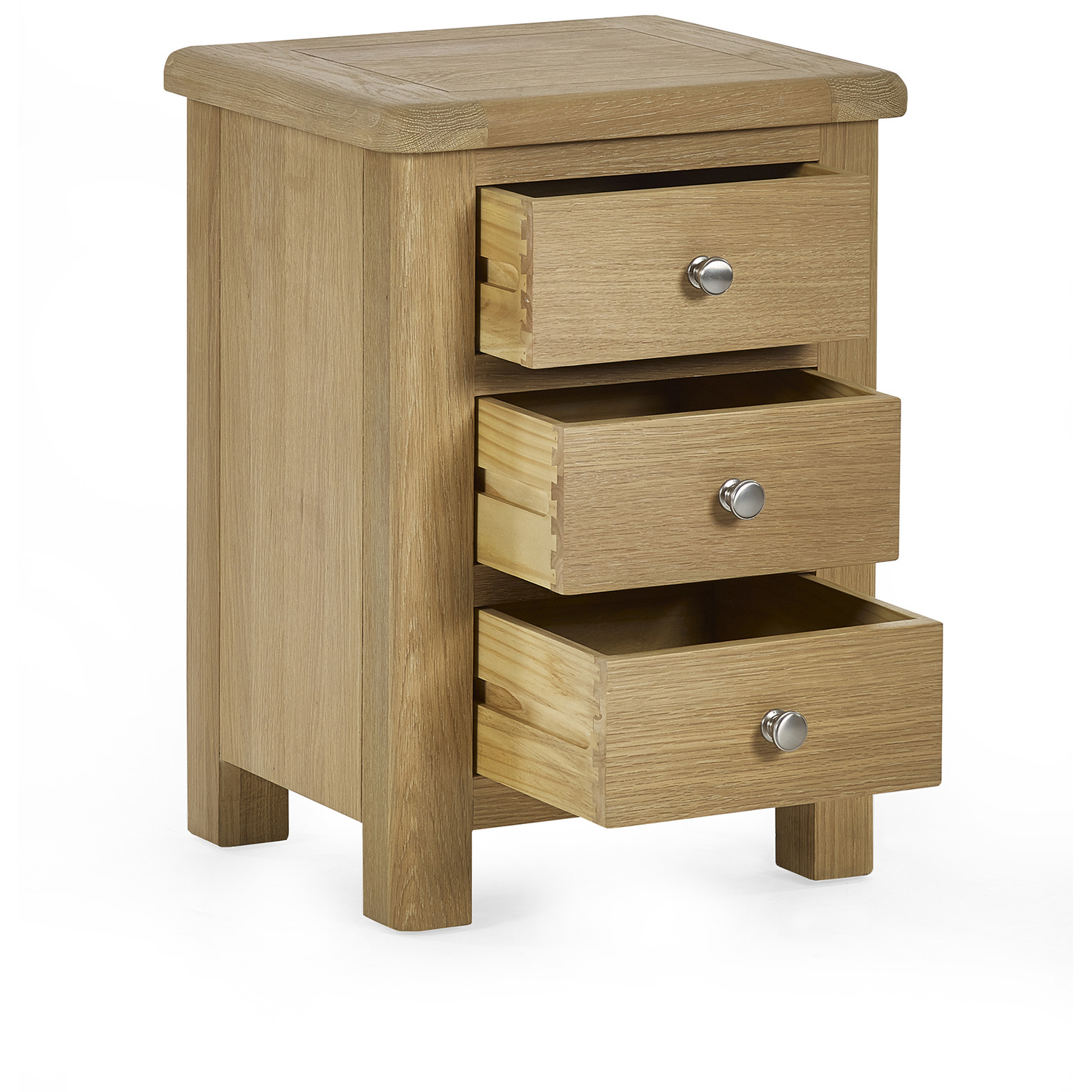 Memphis 3 Drawer Bedside - Limed Oak