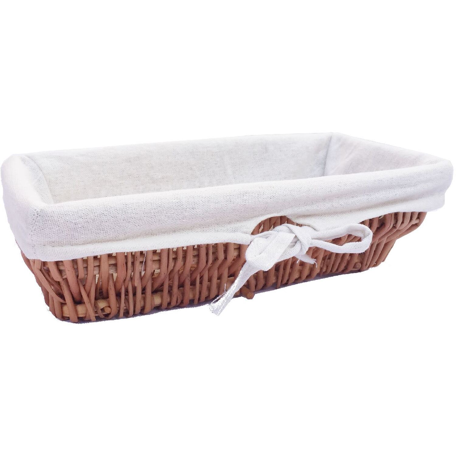 Image of Wider Shallow Wicker Storage Basket Hamper&hellip;