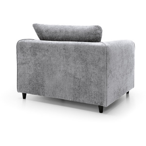 Light Grey Harriet Crushed Chenille Armchair Chair shot 5131064