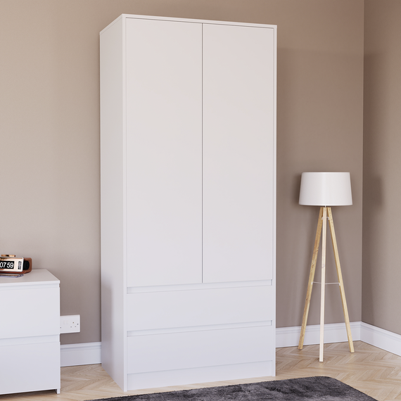Denver 2 Door Wardrobe With Drawers