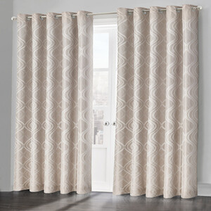 Modern Swirls Jacquard Curtain Pair