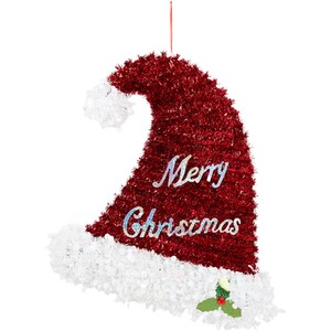 Merry Christmas Tinsel Hat