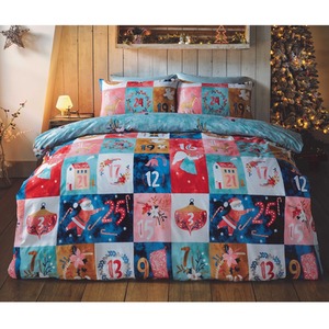 Advent Calendar Ultra Soft Microfibre Polyester Duvet Set with Pillow Case