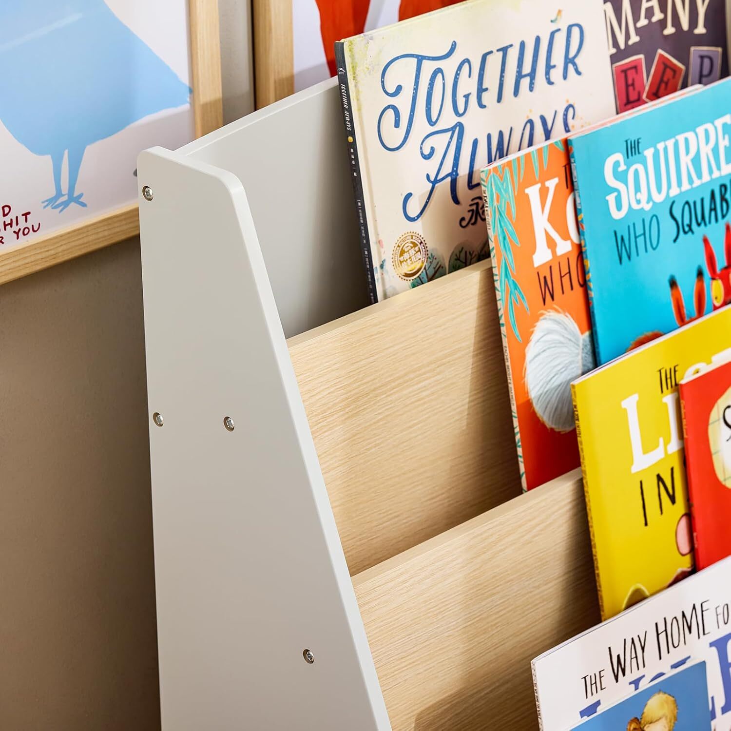 Children Bookcase Storage Shelf - Grey