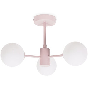 Marlow Opaque Glass Globe 3 Arm Ceiling Light