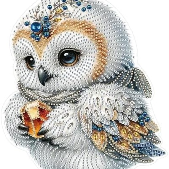 White Owl Diamond Painting Kit