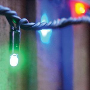 String Lights Black Rubber IP65 10m80 LED Col Cha
