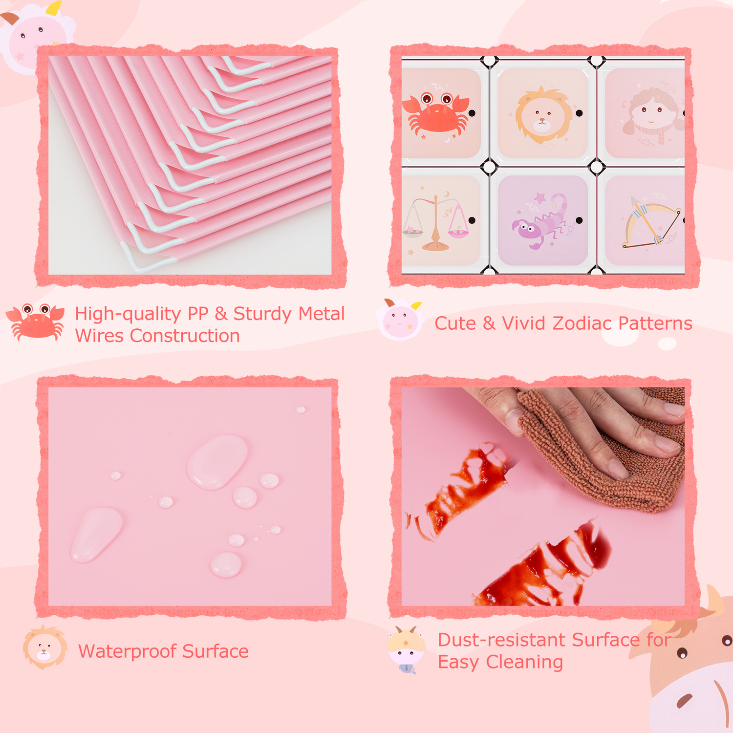 Children 12-cube Wardrobe - Pink