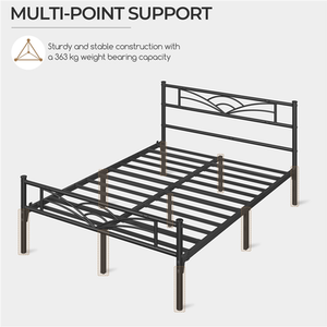 Black / Single Metal Bed Frame with Cloud Design shot 7179290