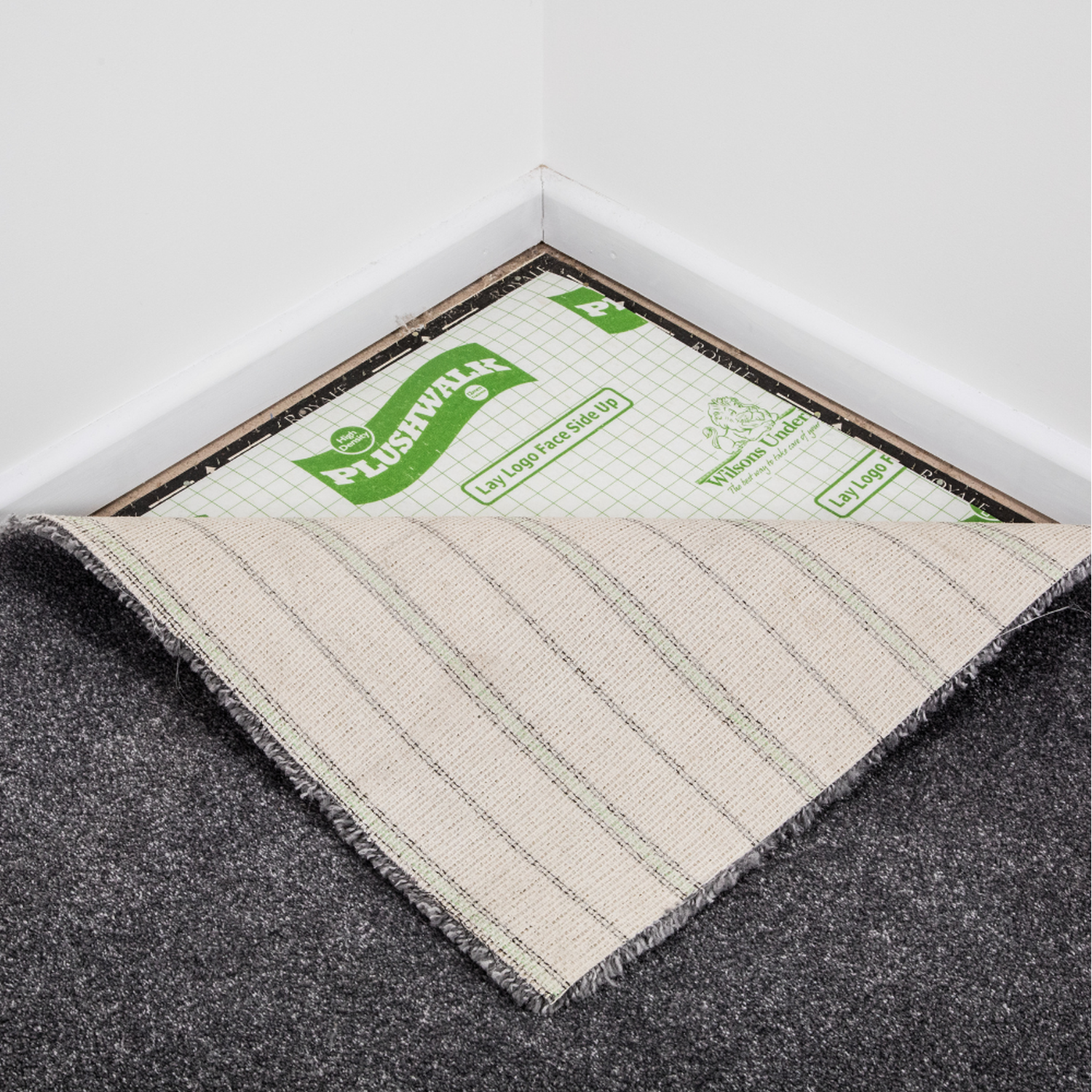 12mm Thick High Density PU Foam Carpet Underlay - Soft Luxury Feel, Sound Absorbing (Various Sizes)