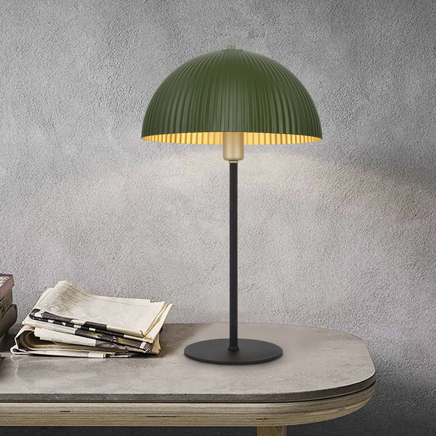 Image of Bexley Champagne Table Lamp - Green