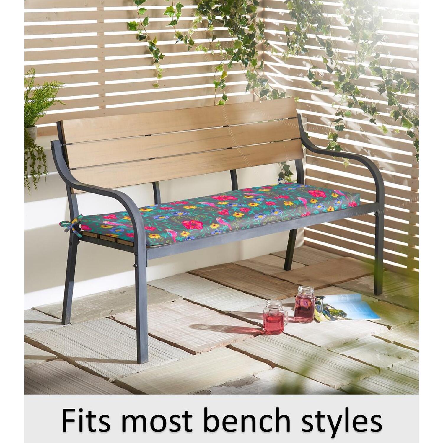 Water Repellent Garden Bench Seat Pad - Multicoloured