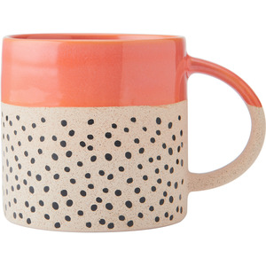 Mikasa Wax Resist Orange Stoneware Mug, 390ml