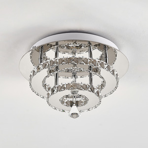 HomeScape 2 Tiers Round Crystal LED Ceiling Light