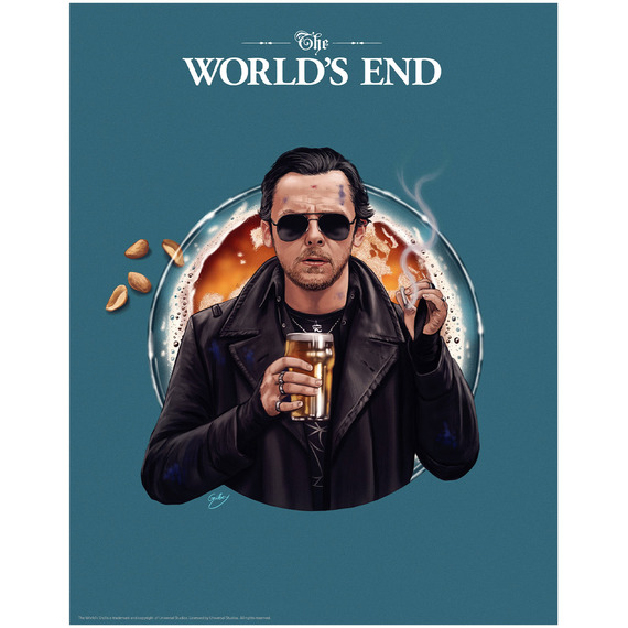The World's End Limited Edition Simon Pegg Art Print