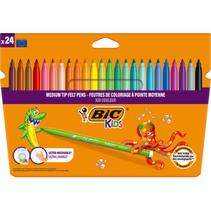 Pack of 24 BIC Coloured Felt Tip Pens