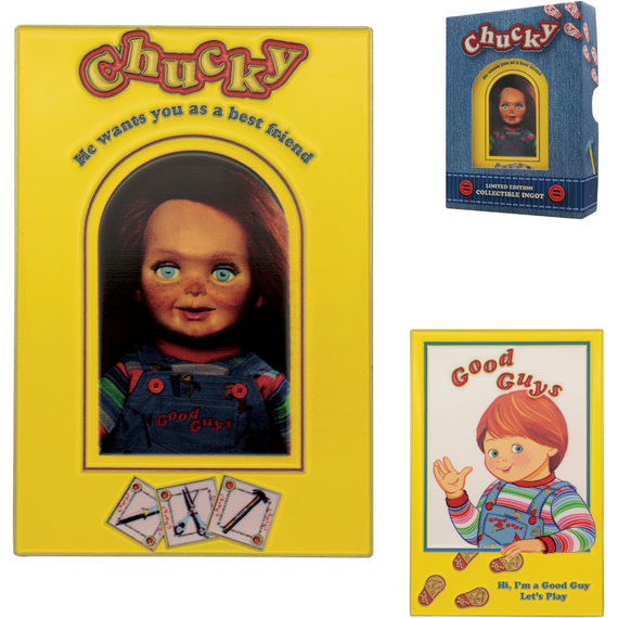 Chucky Limited Edition Metal Collectible and Spell Card