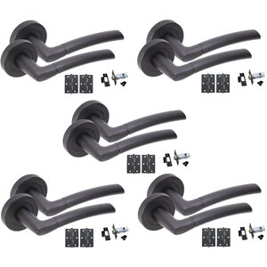 Indiana Lever Latch Door Handles On Rose