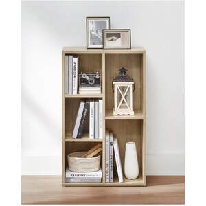 VASAGLE Bookcase, Bookshelf, Standing  Storage Shelf with 5 Compartments