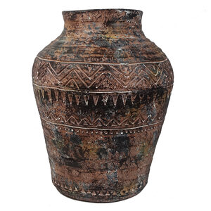 Aztec Large Composite Textured Vase Composite Plant Pot