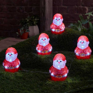 Light up Christmas Santa Ornaments with LEDs