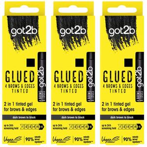 Pack of 3 Got2b Glued Strong Hold Tinted Gel