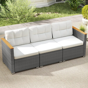 3-Seat Patio Couch Sofa