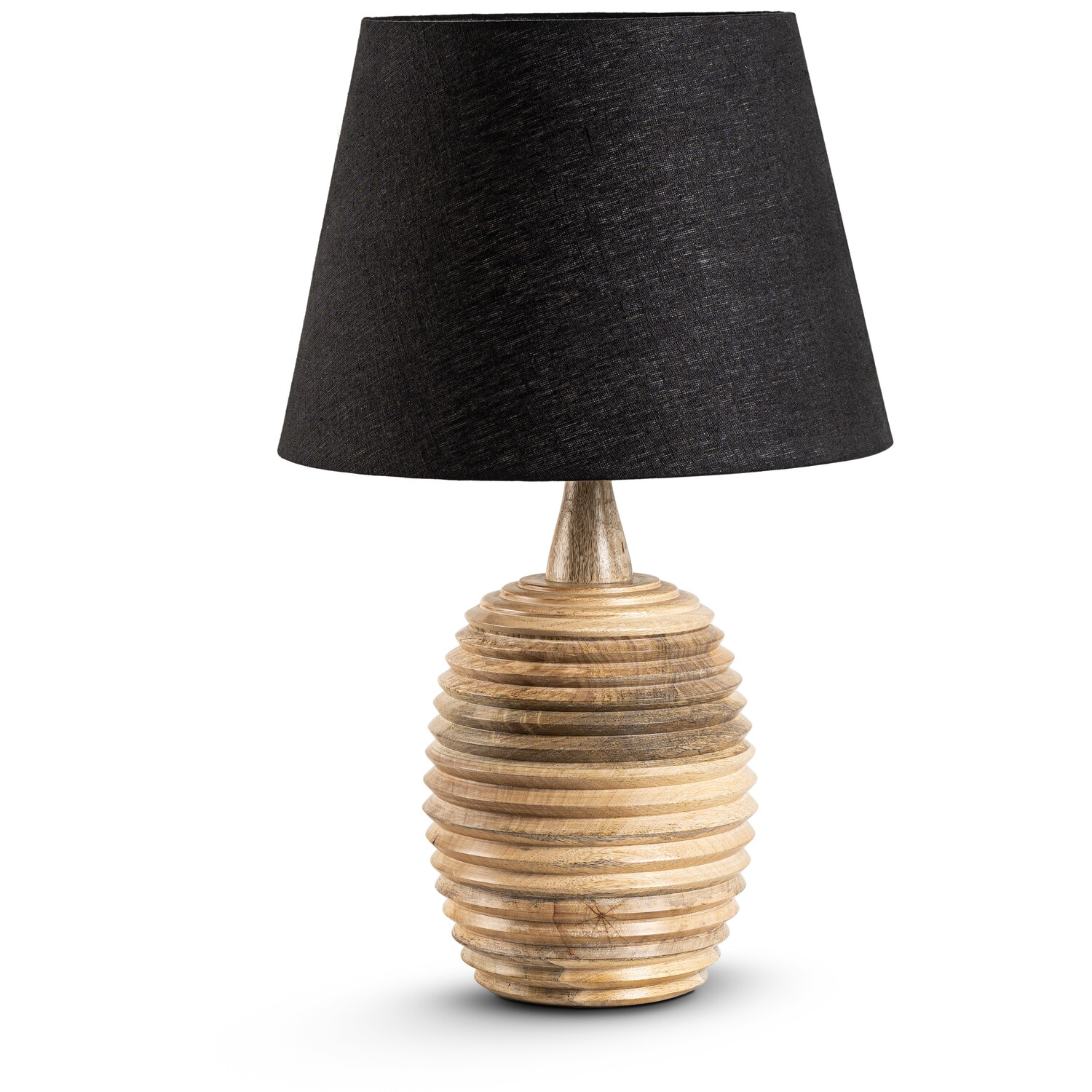 Image of Natural Wooden Table Lamp - Brown