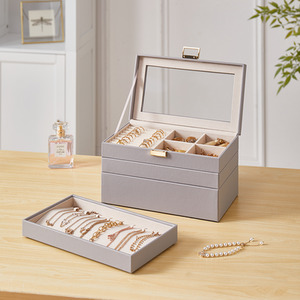 Stackable Jewellery Storage Box with Lid