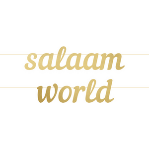 Salaam World Letter Banner  Gold