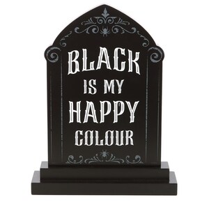 Gothic Charm Happy Dark Decor Sign