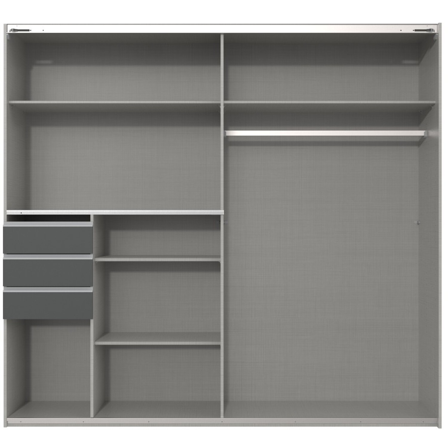 Saigon Solo Sliding Wardrobe - Oak Oak 225cm
