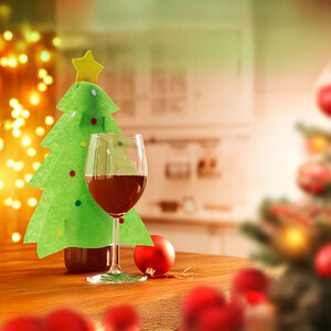 Christmas Tree Wine Bottle Cover