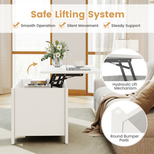Table Rising From Box Rising Center Table with Hidden Compartment