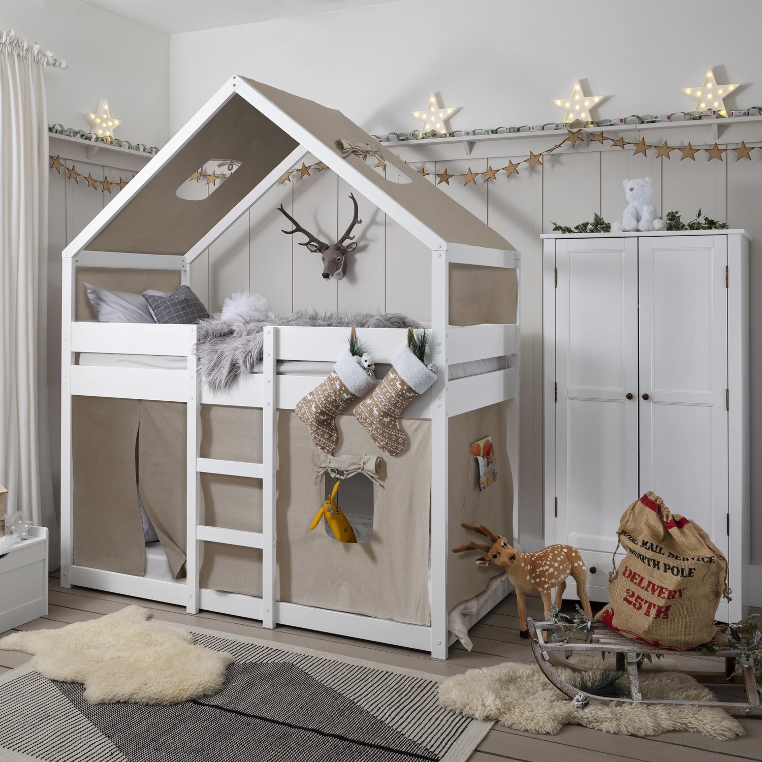 Canvas Tent For Sofie Bunk House Cabin Bed - Natural