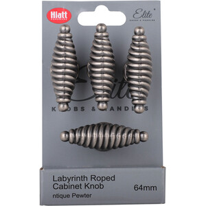 Pack of 4 Labyrinth Roped Cabinet Knobs
